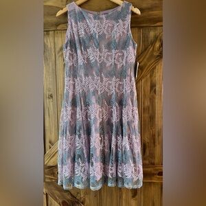 Lavender Embroidered Sleeveless Dress